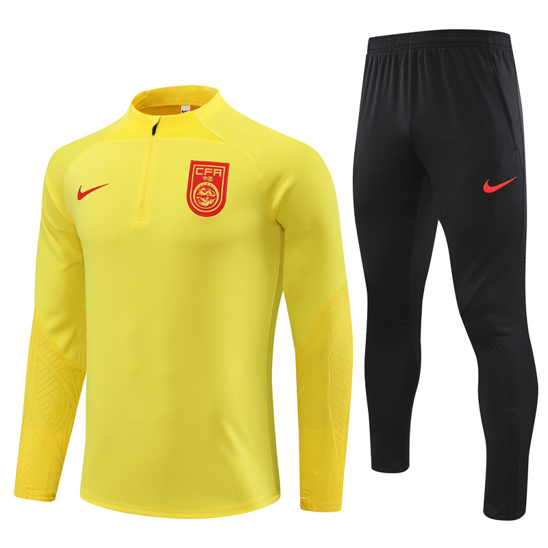 GuangZhou FC 23-24 Long Sleeve Training Set -Yellow